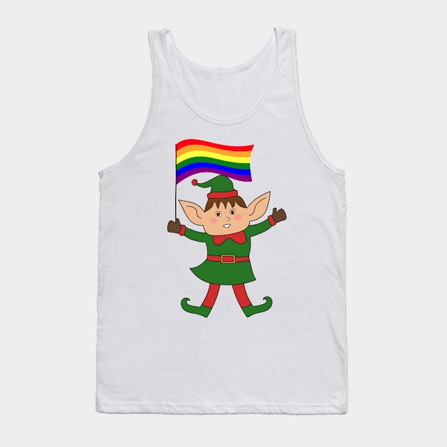 Christmas gay pride celebration Tank Top by Nalidsa